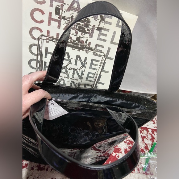 Jimmy Choo Parfumes Tote Bag Black Patent Leather - Picture 5 of 11